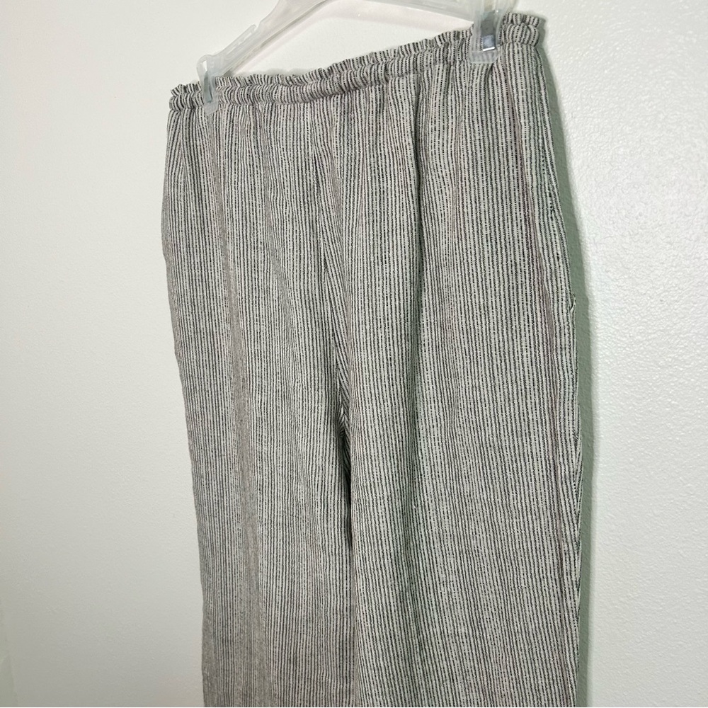 NWT KD Spring linen cotton blend draw string striped pants - Picture 6 of 6